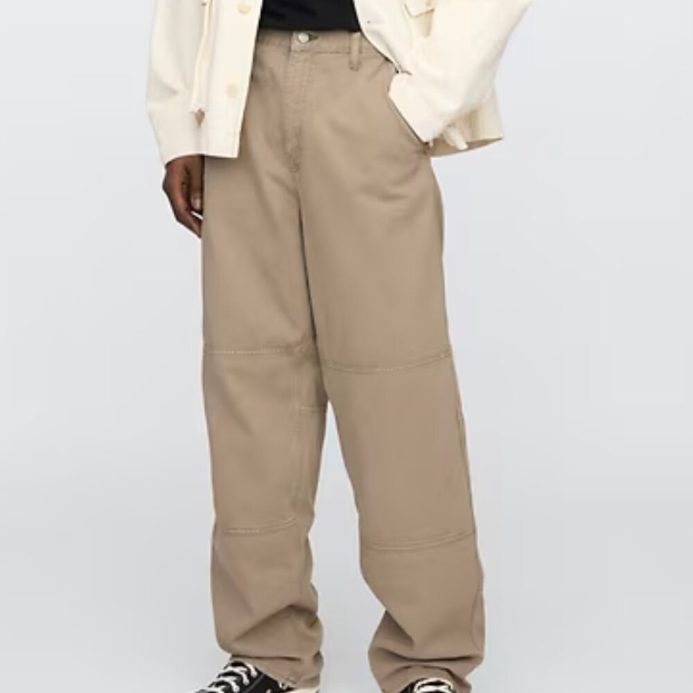 GAP Baggy Utility Cargo Jeans, Light Taupe, 32Wx28L, NWT